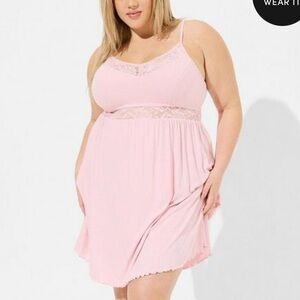 Torrid rib lace sleep chemise